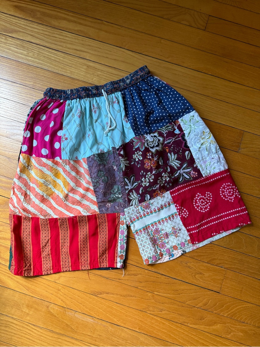 Ashley Taylor Boho Patchwork Cotton Shorts